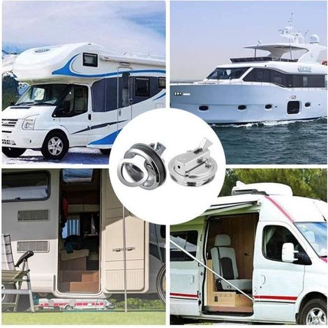 Loquet de Trappe, Loquet Verrouillage en Alliage de Zinc Hatch Verrou Slam Flush Pull Hatch Camper Deck Hatch Door Cabinet (1/4)