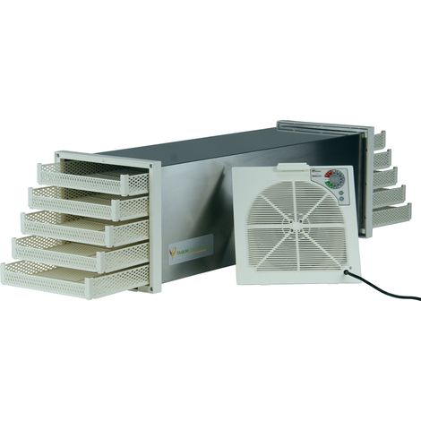 Déshydrateur séchoir tunnel inox à thermostat 10 plateaux plastique (1/3)