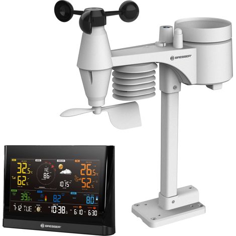 BRESSER -Centrale meteorologica WLAN Comfort con sensore professionale 7 in 1 e moderno display a colori (1/4)