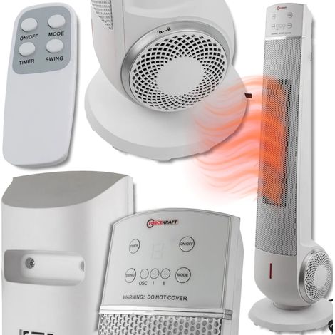 Termoventilador 2-f con control remoto 2200W ForceKraft, calefacción potente y eficiente, ideal para espacios grandes, control preciso de temperatura, diseño compacto y duradero (1/5)