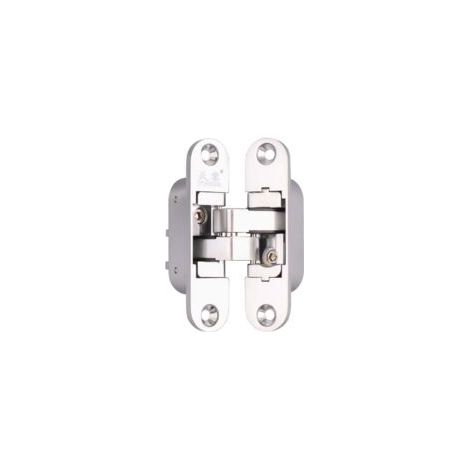 Charnière Invisible - 3D Aluminium. Couleur Inox Satiné. - Droite-- Crezuo (1/4)