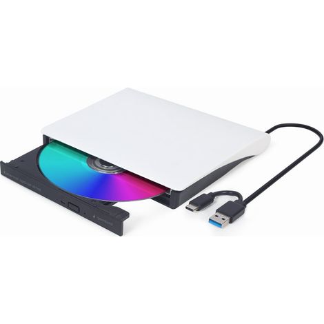 Lecteur DVD externe USB Gembird DVD-USB-031-BW. Noir et blanc. (1/2)