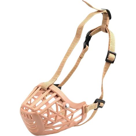 Museau Pour Chien - En Plastique Écologique - Ajustable - Respirant - Pour Dressage, Prévention Morsure et Aboiement - 7 Tailles Disponibles (1/5)