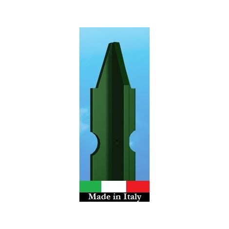 Paletto Recinzioni a "T" in Ferro Plastificato Verde-Sezione mm30X30X3-Altezza 200 cm (1/2)