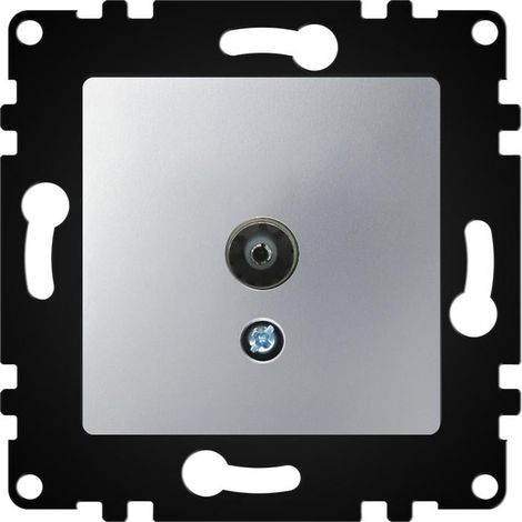 IluminaShop - Modulo Empotrable Toma Final TV Gris IP20 Serie wLux (1/3)