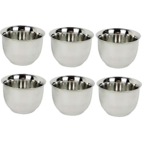 Lot de 6 mini tasses à café/thé résistantes à la chaleur en acier inoxydable à double paroi, 50 ml, 2025 (1/5)