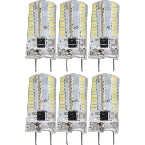 6 Ampoules G8 5W 80 LED pour Plafonnier, Applique Murale et Lampe de Table, Lumière Blanche 110V