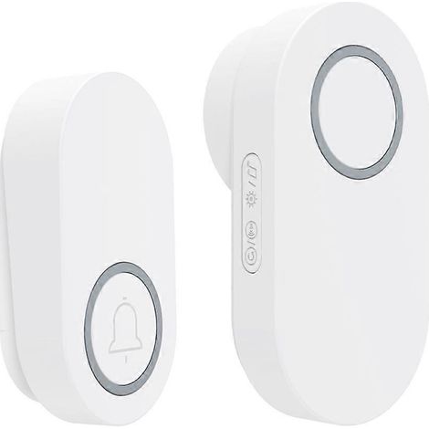 Sonnette extérieure sans fil pour maison connectée : 60 sonneries, volume puissant, étanche, sans fil, prise européenne. (1/5)