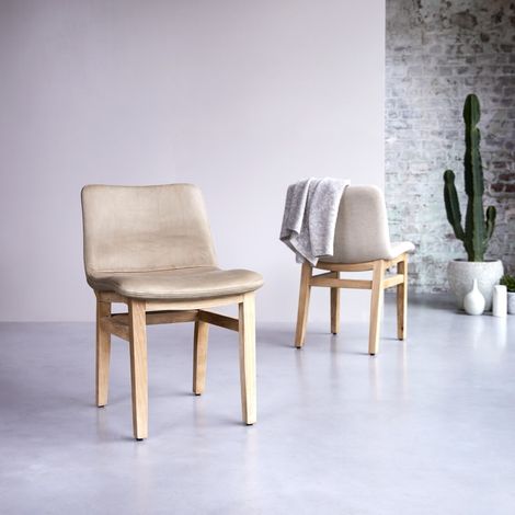 Tikamoon Cocoon Chaise en cuir H 79 cm × L 49 cm × P 44 cm (1/5)