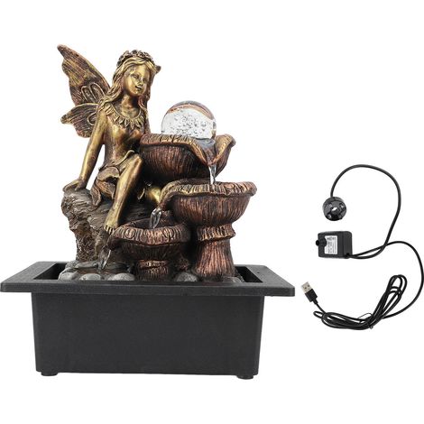 Fontaine de table USB, pompe silencieuse, augmente l'humidité, cascade décorative de bureau avec lumière LED pour salon (1/5)