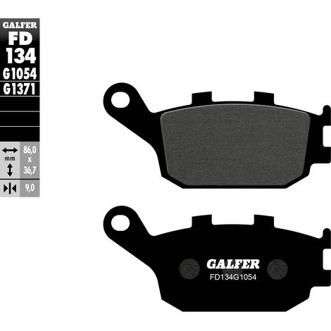 PLAQUETTES DE FREIN GALFER KH174 SEMI-MÉTALLIQUES