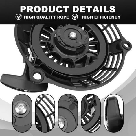 Démarreur À Rappel - Pour Moteurs Honda GC135 GC160 GCV135 GCV160 EN2000 EN2500 - Compatible Tondeuses HRB476C HRB216 HRG536 HRX476 HRX426C HRX476C - 1 Pièce (1/4)