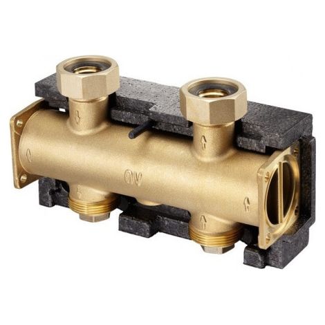 OVENTROP Module d'extension pour Regumat DN 25 avec isolation thermique, pour distributeur modulaire, laiton, 1351470