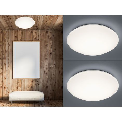 LED Deckenleuchte 2er Set in Weiß IP44 Badlampen, Ø 37cm (1/5)