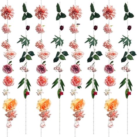 Hanging Artificial Flower Garland, Pink Vines (B) (1/5)