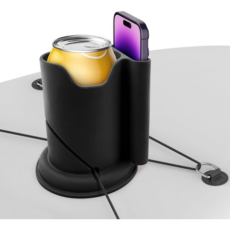 Portavasos negro para kayak, tabla de paddle surf, accesorios para tabla de paddle surf, tabla de surf, canoa y kayak para vasos, botellas y bebidas. (1/4)