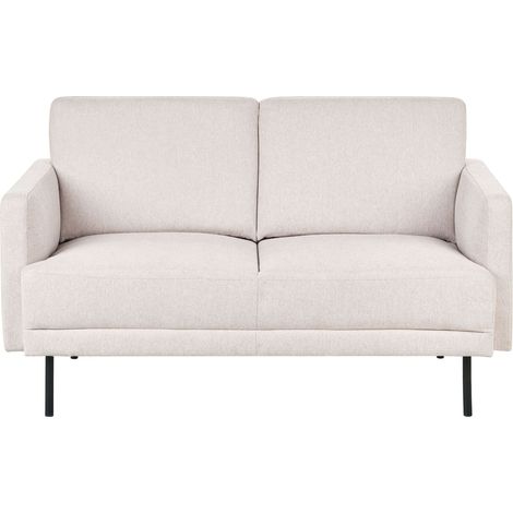 Sofa 2 Seater BREDA Fabric Light Beige (1/5)