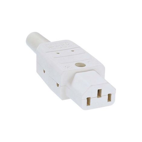 Bachmann 915.270 C13 toma de corriente blanca 10x3x2 cm