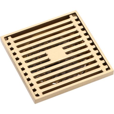 Square Bathroom Shower Drain Floor Siphon Trap Waste Grid Strainer Floor Wire Antique Brass Drains (1/4)