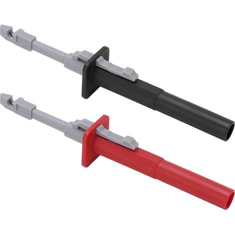 1 Satz Drahtdurchdringungsprüfspitze mit Klemme, Prüfhaken und Messspitzen mit 4-mm-Klinkenstecker J.30020 Rot Schwarz (1/5)