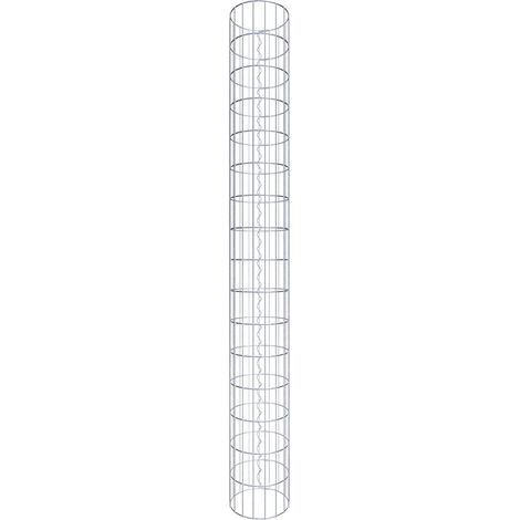 Gabiondeco - Colonne de Gabion ronde. diamètre 27 cm. maille 5 x 10 cm - Hauteur : 160 cm - Made in Germany (1/5)