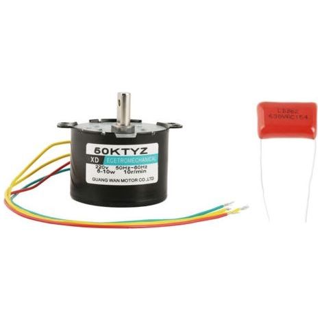 50KTYZ AC 220V 6-10w Moteur Synchrone à Aimants Permanents CW/CCW Moteur Electrique à Couple Elevé à Faible Vitesse (10rpm) (1/5)