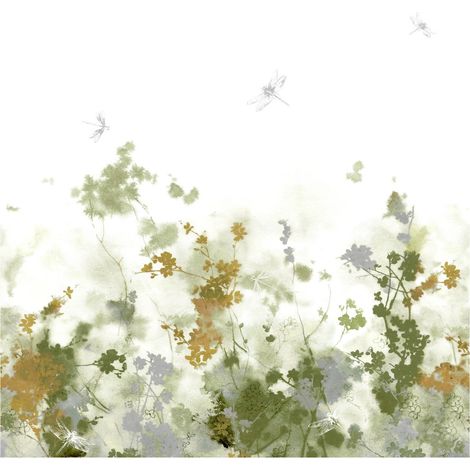 Fototapete 360936 Vliestapete Blumen Floral 212 x 265 cm Rasch Selection Grün (1/4)