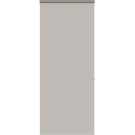 Store de douche à cassette - 110x240 cm - Aluminium et PEVA gris clair - Imperméable avec enrouleur - Pour salle de bain sécurisée (1/5)