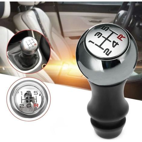 Pommeau de levier de vitesse en aluminium à 5 vitesses, pommeau de levier de vitesse rouge R, changement de vitesse de voiture, adapté pour 106/ 206 /207/ 207 /301/306 307 406/ 508//605/807 /2008/3008 (1/4)