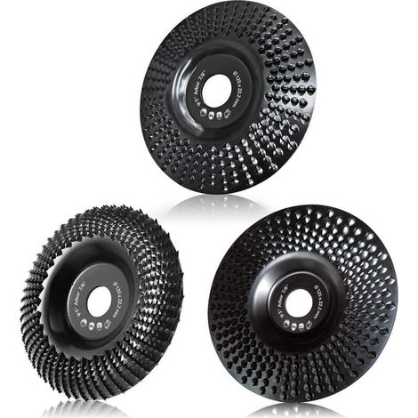 Disque Bois Meuleuse 125mm, 3 Pièces Disques de Meulage pour Façonner, Meuler et couper. Roues pour Meuleuse d'angle, (1/5)