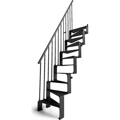Scala in metallo 14 gradini - Altezza raggiungibile 3,15 a 3,45m - Larghezza 0,64m - T20-I-SNMNOI-14