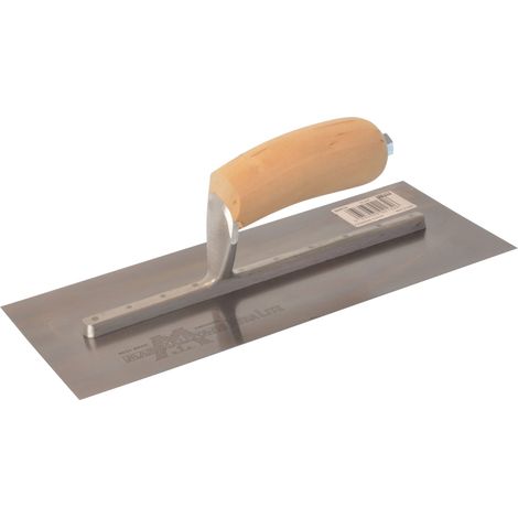 Marshalltown MXS7 Plasterer's Finishing Trowel with Wooden Handle – 12 x 5 inches