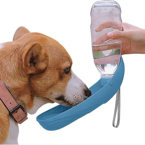 Filiyano-Bouteille d'eau pour chien, distributeur d'eau, gamelle, gobelet de voyage rose (1/5)