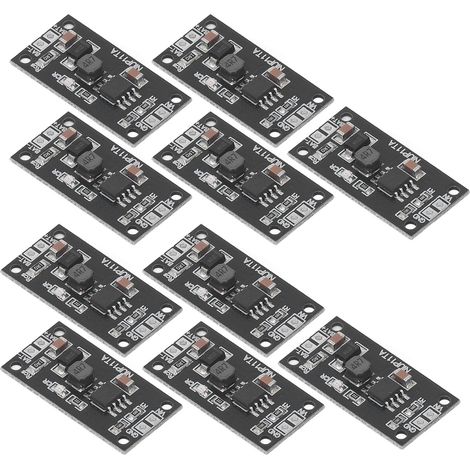 Packung mit 10 NiMH 3S PCB-Lademodulen, 5V DC-Akkuladegerätplatine, Schwarz, für DIY-Projekte (1/5)