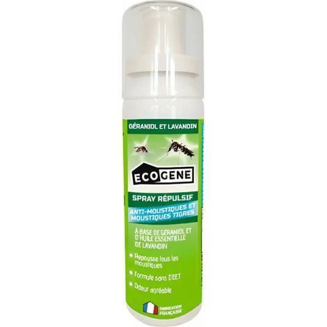 Anti-Mücken- und Tigermücken-Spray mit Geraniol und Lavandin, 100 ml