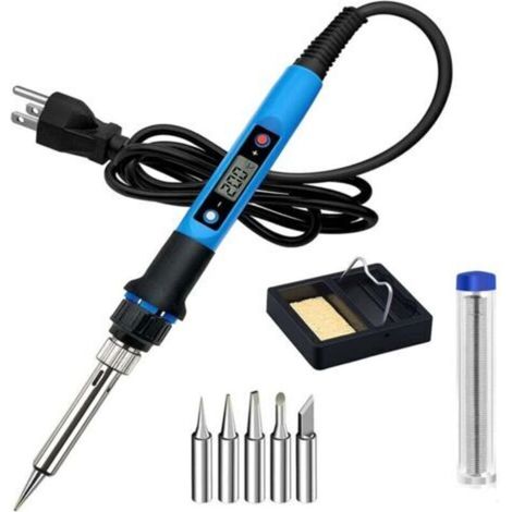 Fer à Souder Électronique 80W Professionnel avec Affichage LED, Régulation de Température Précise - Kit Soudure Électronique pour Réparation DIY