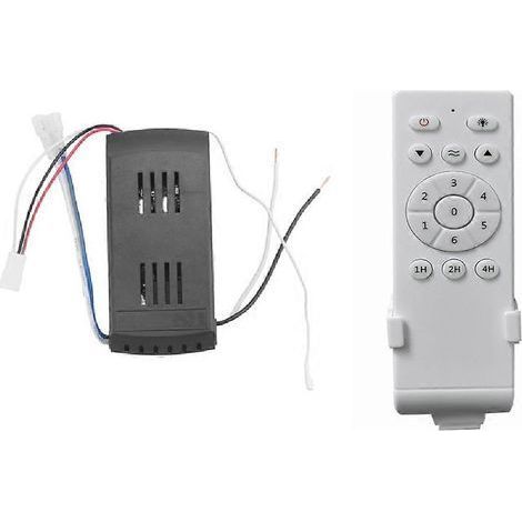 Universelles Deckenventilator-Fernbedienungsset, Niederspannung 40 W DC, Lüfter- und Lichtsteuerung, 6 Geschwindigkeiten und Timer (1/5)