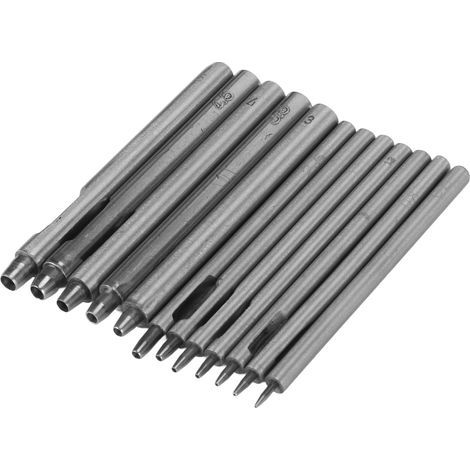 12-teiliges Lederlocher-Set (0,5–5 mm), Hohllocher-Set für Uhrenarmbänder, Gürtel und Lederaccessoires (1/5)