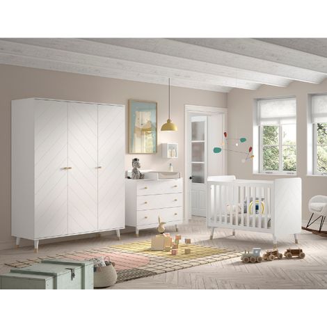 Ensemble bébé Billy - Armoire trois portes, commode, table à (1/5)