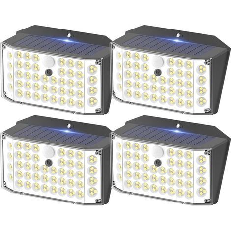 Outdoor Solar Light, IP67 Waterproof Outdoor Solar Light with Motion Sensor, 3 Modes Outdoor Solar Spotlight, Cool White 132 LED Solar Light for Garden, Garage [Energy Class A] (1/5)