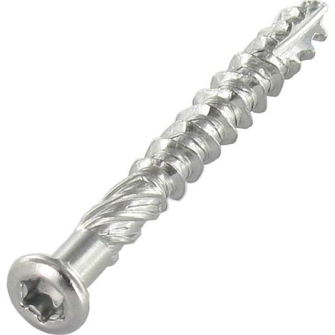 Lot de 400 Vis terrasse Inox A2 5X60 Pointe antifendage type 17 pour 10 mètre carré-1 pièce (1/5)