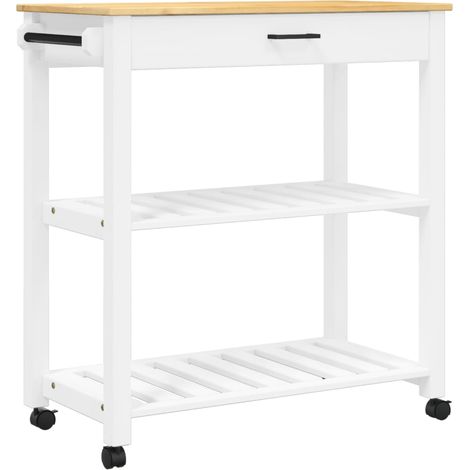 Chariot de cuisine MONZA 84x40x90 bois massif de pin (1/5)