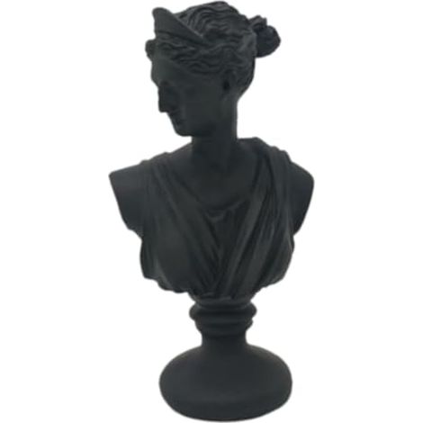 Petite statue de buste de dieu grec, sculpture en résine pour bureau, salon, polyvalente, artisanat raffiné, statue de tête, Vénus Noire (1/5)