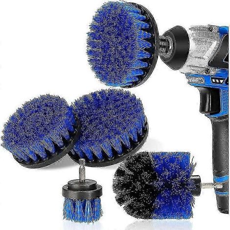 Kit de nettoyage pour perceuse électrique (4 pièces) - Brosse de nettoyage pour perceuse (perceuse non incluse) - Bleu (1/5)