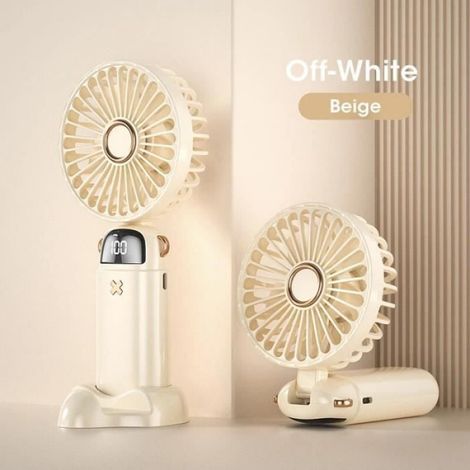 Ventilateur Support Téléphone - Pliable - USB Rechargeable - 3000 mAh - 5 Vitesses - Pour Bureau Extérieur Voyage