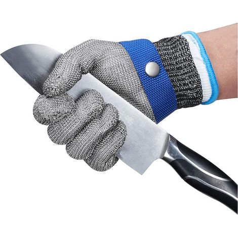 Gants de protection de sécurité en acier inoxydable maille pour couper les gants de travail d'écaillage d'huîtres GL09 M(Un gant) (1/5)