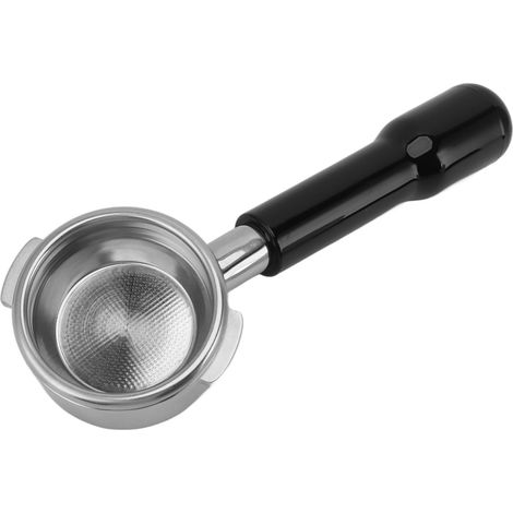 Portefiltre sans fond 58mm en acier inoxydable avec panier-filtre 58mm, facile à nettoyer, accessoire machine à café pour NOWWA, noir (1/5)