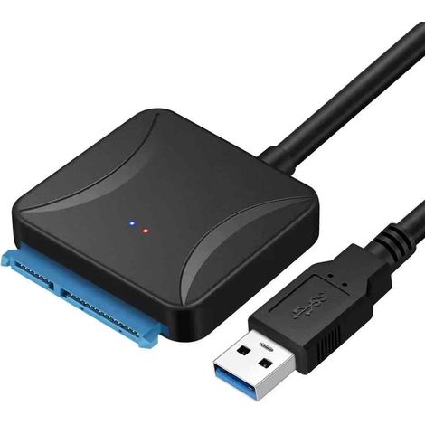 Adaptateur SATA vers USB, câble USB 3.0 vers SATA pour disques durs SSD/HDD SATA III 3,5 et 2,5 pouces, compatible UASP et USB 1.1/2 (1/5)