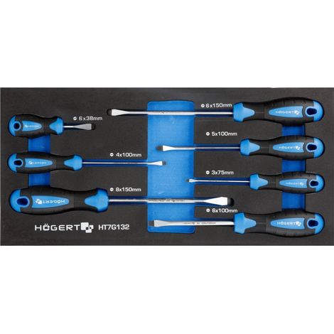 Ensemble de tournevis Hogert HT7G132 7  unités