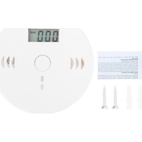 Détecteur de gaz de charbon, alarme de monoxyde de carbone (85 dB), écran LCD rétroéclairé, accessoires de sécurité domestique (1/5)